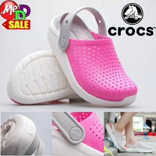 CROCS - ใหม่ คร็อคส์ รองเท้าลำลอง รุ่น Crocs Isabella Clog / Carlie Cut Out / Brooklyn Low / Mid Wedge / LiteRide