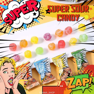 Superจี๊ดจ๊าด!💥ลูกอม ลูกอมจี๊ดจ๊าด(1เม็ด/3g) 50-100ชิ้น Super sour Candy เปรี้ยวปรี๊ดดด! ลูกอมแก้ง่วง ลูกอมเปรี้ยว