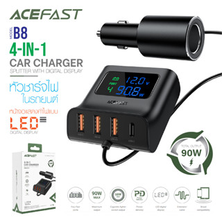 ACEFAST รุ่น B8 หัวชาร์จ ที่ชาร์จในรถ ชาร์จเร็วFast Charge Car HUB Charger B8 (3xUSB-A+1xUSB-C)