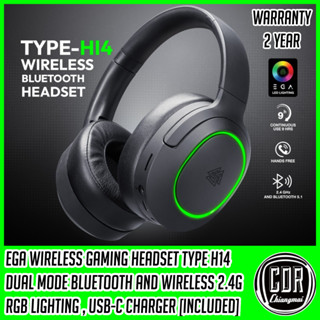 หูฟังเกมมิ่ง รุ่น Type-H14 WIRELESS BLUETOOTH GAMING HEADSET ไฟ RGB [รับประกัน 2 ปี]