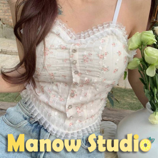 บราลูกไม้ บราสายเดี่ยวลูกไม้ เสื้อกล้าม สายเดี่ยว บราสายเดี่ยวแบบสวม 9036# Manow.studio