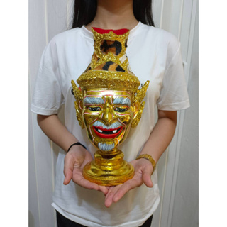 เศียรครู พ่อแก่ ฤาษี นารอท บรมครูใหญ่ กว้าง 8 นิ้ว พร้อมฐานป…