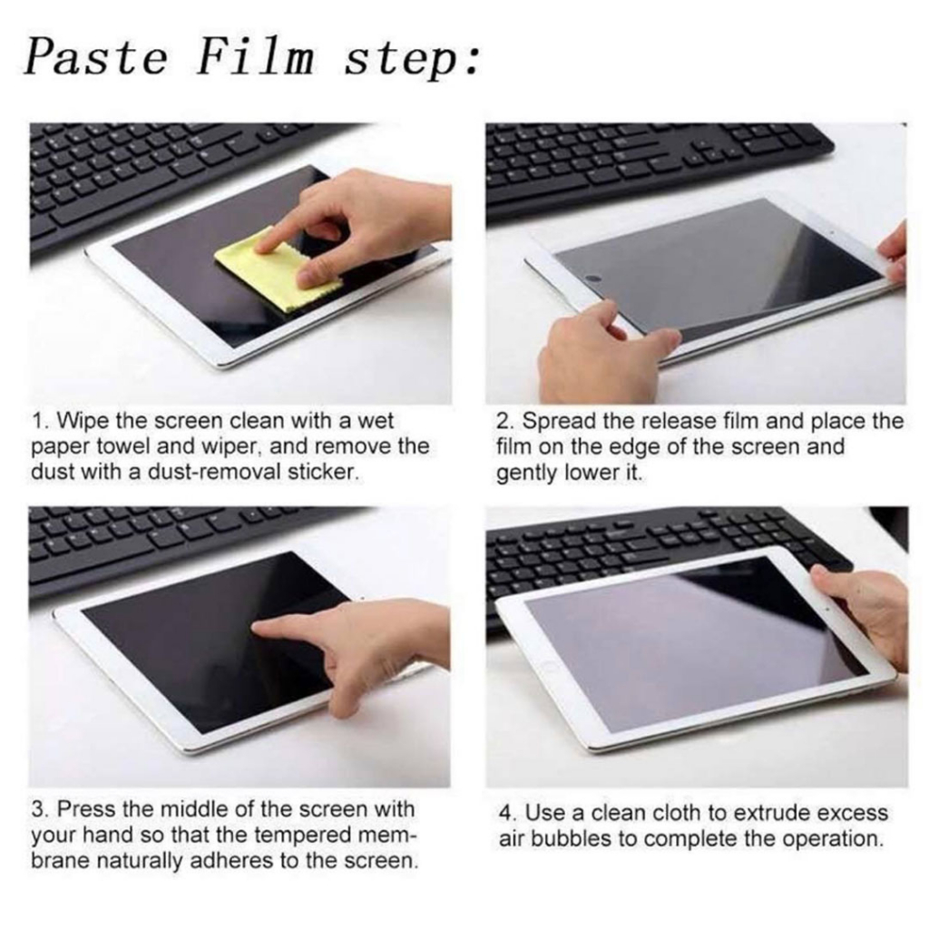 ฟิล์มกระจก สำหรับ iPad รุ่นใหม่ล่าสุด มีครบทุกรุ่น Gen9/Gen8/Gen7/Air5/Air4/Air3/Air2/Pro11/Mini1/2/3/4/5 แบบอย่างดี - รูปที่ 2