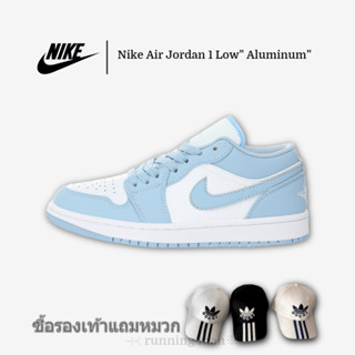 Nike Air Jordan 1 Low "Aluminum" AJ1 Low Classic Retro รองเท้าผ้าใบลำลอง "Cream Sea Salt University Blue 3.0" DC0774-141