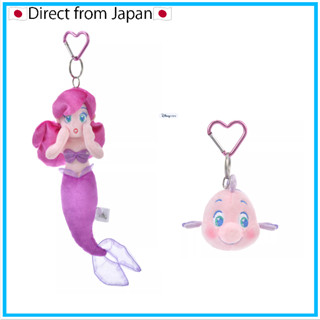 [Disney] พวงกุญแจตุ๊กตา Ariel &amp; Flounder -Tokimeki Mermaid 【ส่งตรงจากญี่ปุ่น】