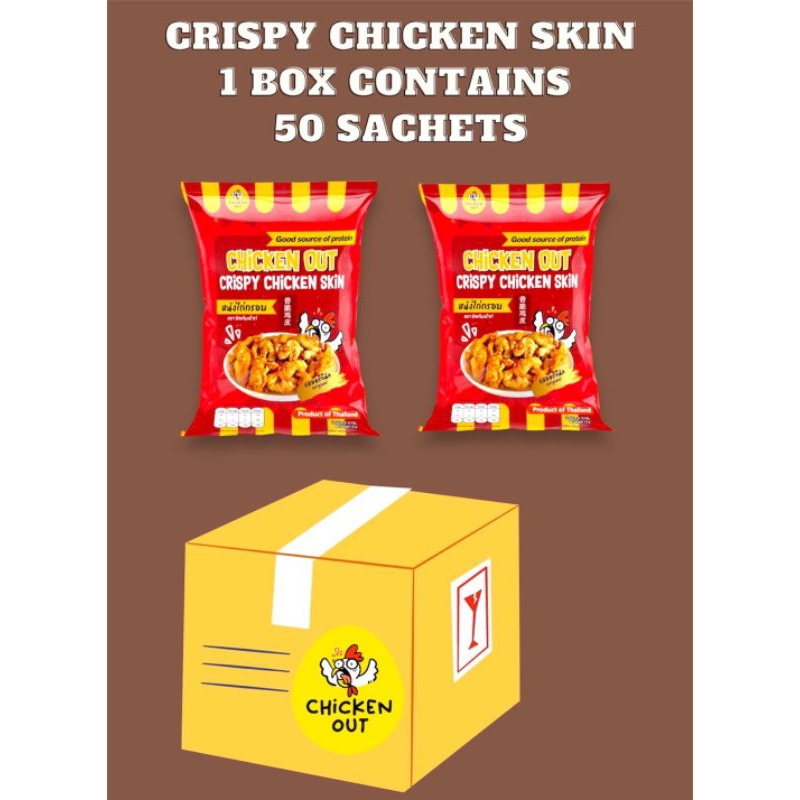 Crispy Chicken Skin (Sachets 1 Box = 50 Sachets)