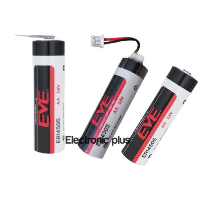 ดีที่สุด แบตเต็ม ER14505 (AA) 3.6V Lithium Battery EVE❗️มี 3แบบ มีขา มีปลั๊ก แบบเดิม❗️สามารถเลือกได้