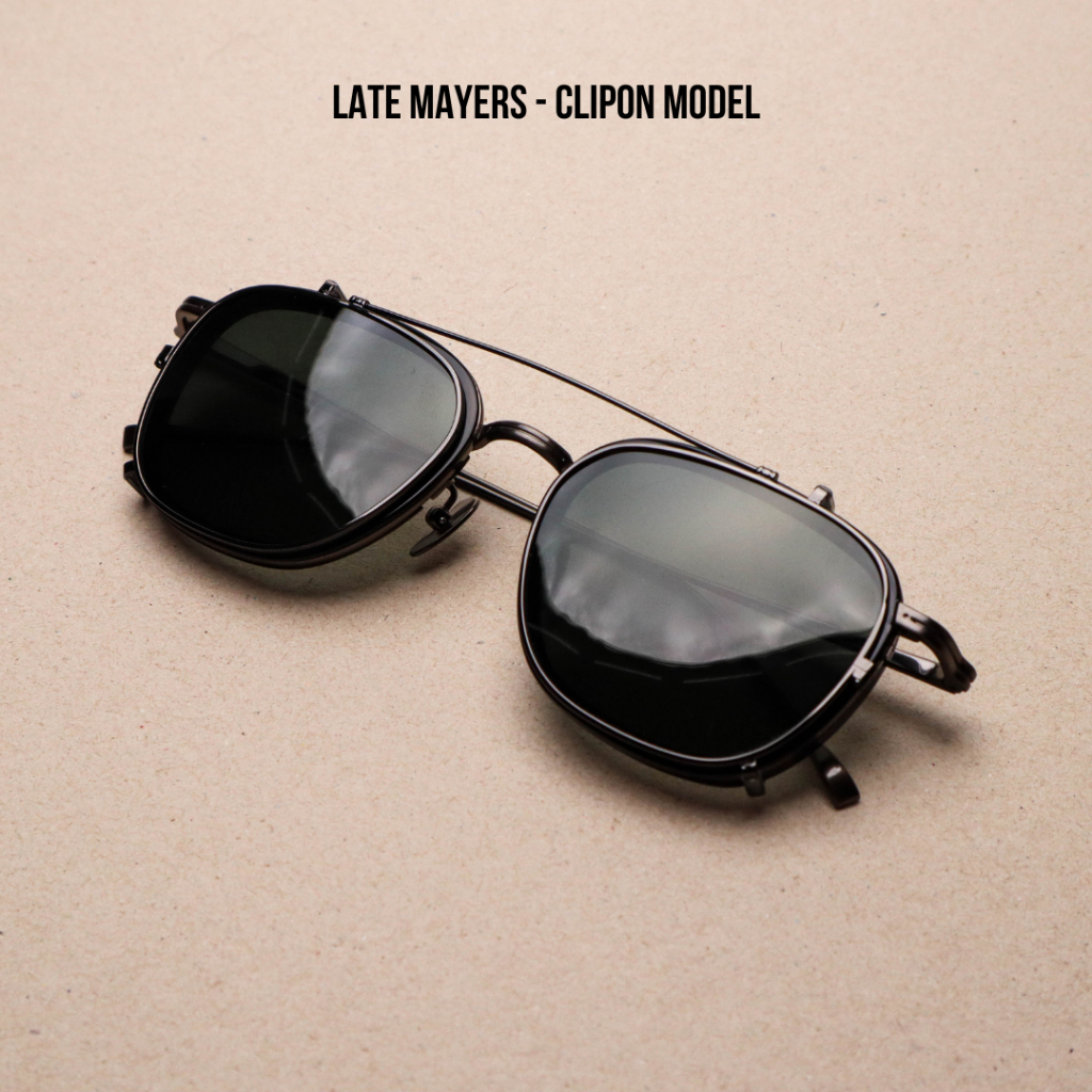 แว่นกันแดดคลิปออน Pin Optical รุ่น Late Mayers Sun Click glasses Clip on