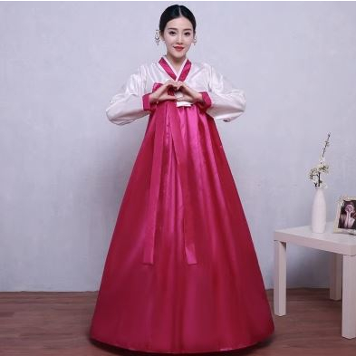 ชุดฮันบกสตรี  ชุดประจำชาติเกาหลี ชุดคอสเพลย์ ฮันบก Hanbok ชุดเกาหลี Women's Hanbok Korean National Costume