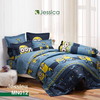 MN012 Minions :Jessica ชุดเครื่องนอน ครบชุด6ชิ้น ขนาด 5ฟุต 6ฟุต