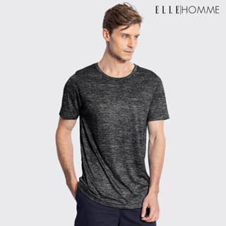 ELLE HOMME | เสื้อยืดคอกลมลายแฟชั่น ใส่สบาย ไม่ร้อน ผ้าแห้งเร็ว มีให้เลือกหลายสี | KVR8923