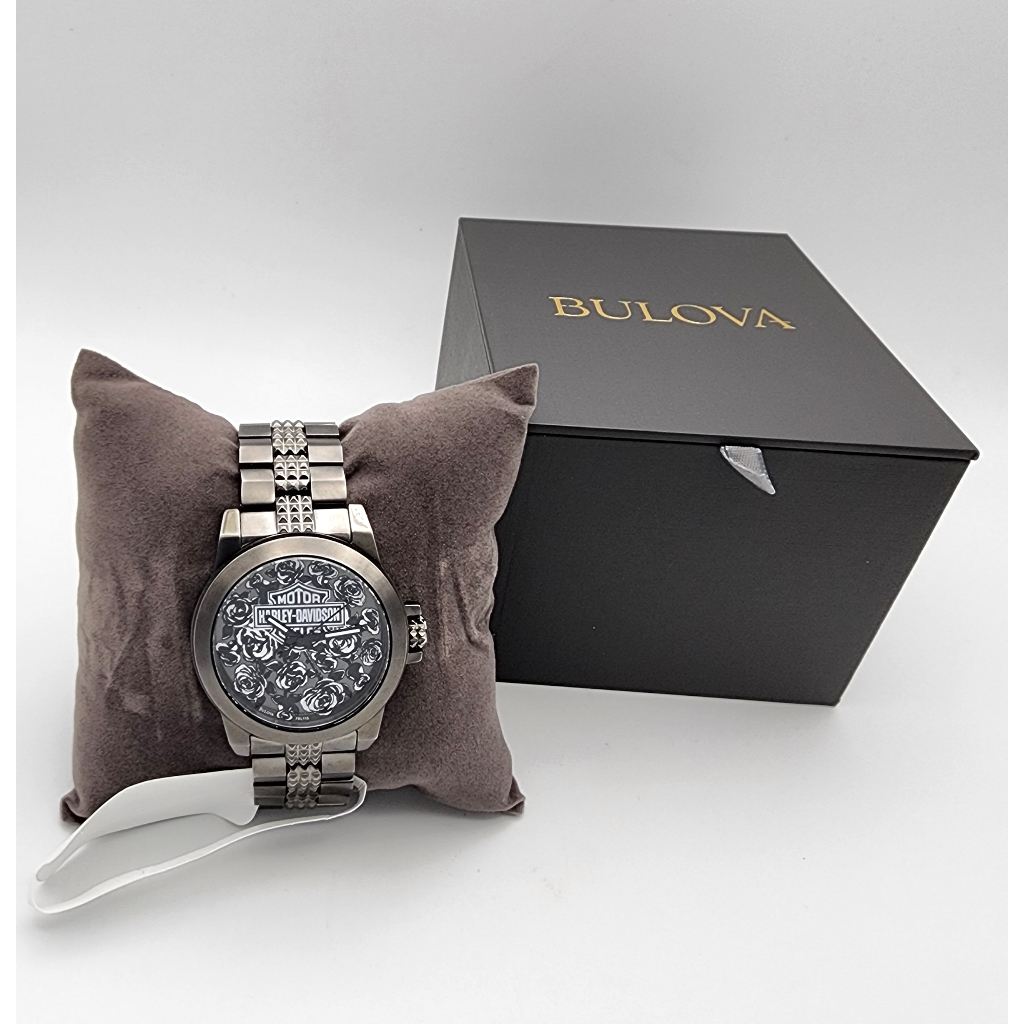 นาฬิกา HARLEY DAVIDSON WOMEN'S 78L115 BY BULOVA QUARTZ BOYFRIEND พร้อมกล่อง (ใหม่)