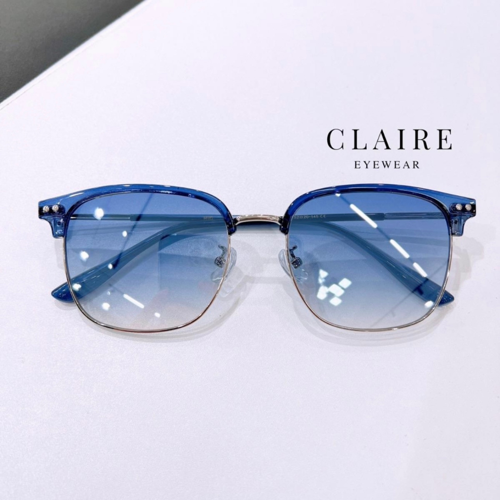 CLAIRE (CT2) CLUB MASTER COOL BLUE : แว่นกันแดด รุ่น CLUB MASTER สี COOL BLUE กันแดด UV400 เลนส์แท้ 