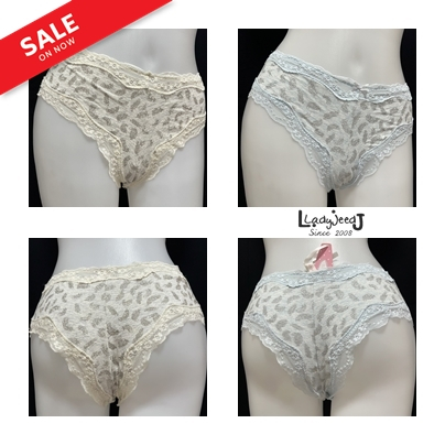 B23-b251(B7b343-481)กางเกงในบิกินนี่ 2 สี(สีขาวออฟไวท์,สีฟ้าอ่อน)ไซส์ XL,XXL มีเอวยืดได้ถึง 52 นิ้ว 