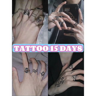 [พร้อมส่ง] TATTOO 15 DAYS ติดได้นาน 15 วัน ลายเท่ๆ ติดได้เหมือนรอยสักจริง ติดแรกๆจะไม่เห็นไม่ชัด ต้องให้เวลาผ่านไ