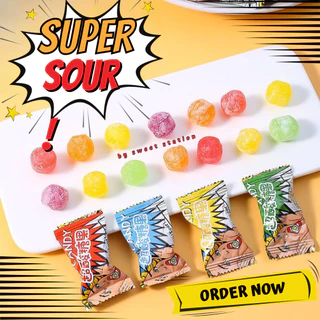 💥ใหม่!💥Super จี๊ดจ๊าด! ลูกอมจี๊ดจ๊าด แพ็ก 50-100ชิ้น เปรี้ยวนานกว่าเดิม จี๊ดจ๊าด สะใจ! (1เม็ด/3g.) คละรส ลูกอมเปรี้ยว แก