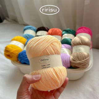 |พร้อมส่งจากไทย| ไหมพรม 3 ply 50g • milk cotton •🧶