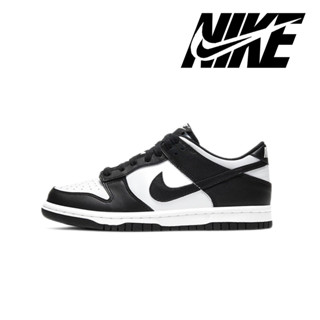 Nike Dunk Low White Black Panda Classic ทนทานกันลื่น รองเท้าผ้าใบ Nike ของแท้ 100%