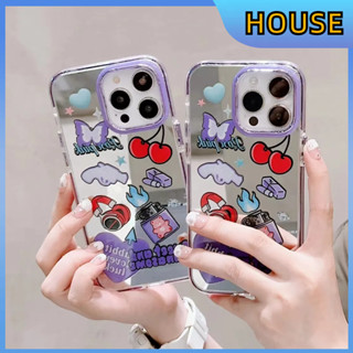 💲คูปองเคลม💲เคสไอโ case for iphone 11 12 เรียบง่ายและมีสไตล์ เคส 14 13 12 11 pro max กระจกเงา ป้องกันการหล่นและทนทาน