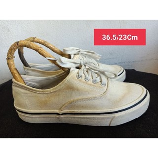 Size 36.5 ยาว 23 Cm  รองเท้ามือสอง ผู้หญิง เท้าเล็ก  ผ้าใบ สวม แฟชั่น ลำลอง เที่ยว