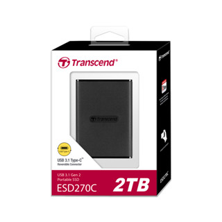 Transcend External SSD 2TB : ESD270C* รับประกัน 3 ปี - มีใบกำกับภาษี-TS2TESD270C