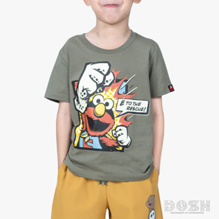 DOSH KIDS UNISEX T-SHIRTS SESAME STREET เสื้อยืดคอกลม แขนสั้น เด็กชาย-หญิง DSEBT5043-GR