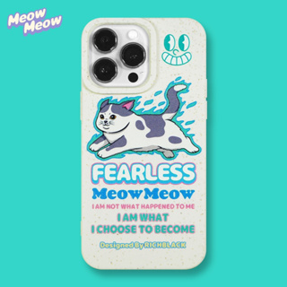 RichBlackcase 💯 Cat Fearless แมวเคสขาว  ส่งฟรี✅ เคสไอโฟน 15/15Pro/15Plus/15Promax