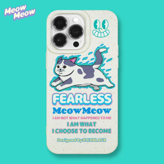 RichBlackcase 💯 Cat Fearless แมวเคสขาว  ส่งฟรี✅ เคสไอโฟน 15/15Pro/15Plus/15Promax