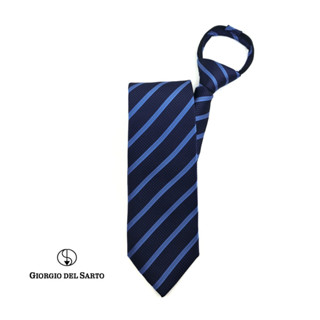 Giorgio Del Sarto Adults Zipper Tie Navy Blue ไทซิป เนคไทสำเร็จรูปสีน้ำเงิน