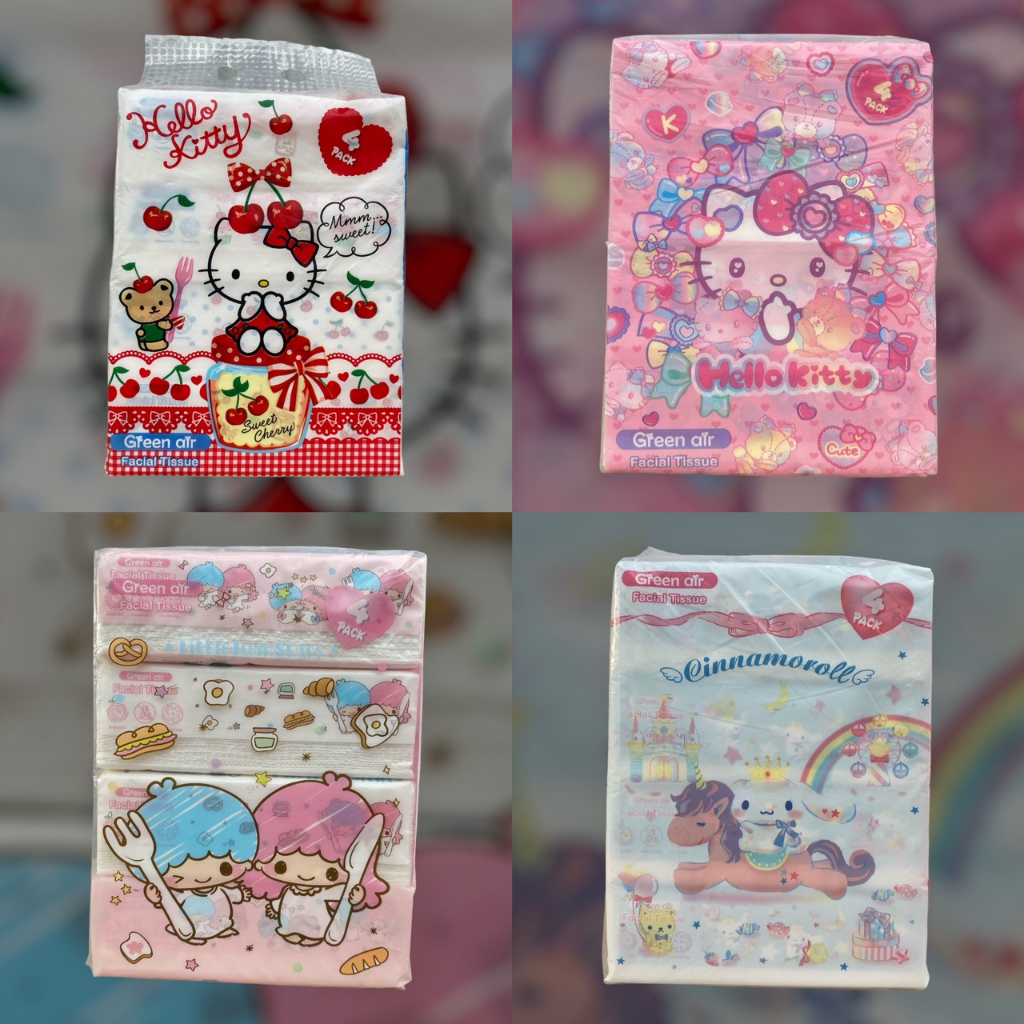 ทิชชู่ ทิชชู่ลายการ์ตูน ทิชชู่พิมพ์ลาย ทิชชู่แบบยาว ทิชชู่พิมพ์ลายดอกไม้ 1 หิ้วมี 4 ห่อ Roseshop9