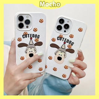 💕พร้อมส่ง💕iPhone 14 13 12 11 Pro Max เคส for เคสไอโฟน11 บางเบาพกพาง่าย น่ารัก การ์ตูน คุกกี้ ลูกสุนัข เรียบง่าย Case