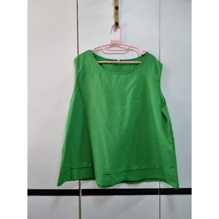 2nd เสื้อแขนกุดตัวใหญ่ สีเขียวสดใส