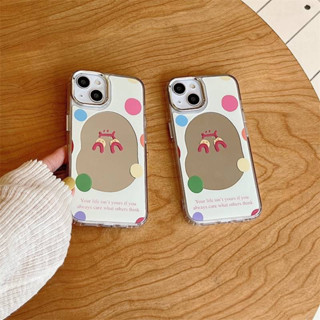 สอบถามก่อนกดสั่ง เคสกระจก กระจก ขอบนิ่ม เคสยิ้ม หน้ายิ้ม กระจกส่องได้ ลายจุด เคสโทรศัพท์ คลุมรอบเครื่อง