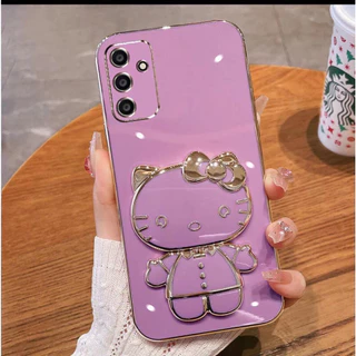 เคส คิตตี้ สำหรับ Samsung A17 A18 A27 A57 A37 A15 A36 A56 S26FE S24FE S25FE A55 A25 A14 A25 A34 A54 A05S กระจก ตั้งได้