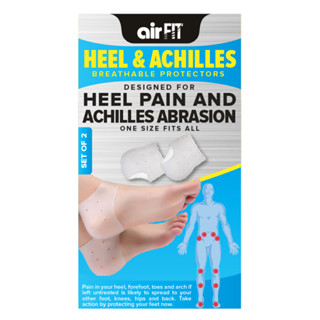 AIR FIT อุปกรณ์ดูแลสุขภาพเท้า ซิลิโคนเจล เสริม สำหรับส้นเท้า และรองช้ำ  FOOTCARE Heel &amp; Archilles Protector