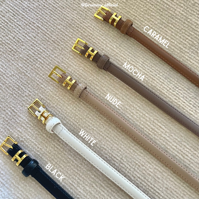 *สั่งในวิดิโอมีส่วนลดGRUMMY | H belt เข็มขัดหนังอย่างดี อะไหล่ทอง ดีไซน์ตัว H ใส่ได้ตั้งแต่เอว 24-30