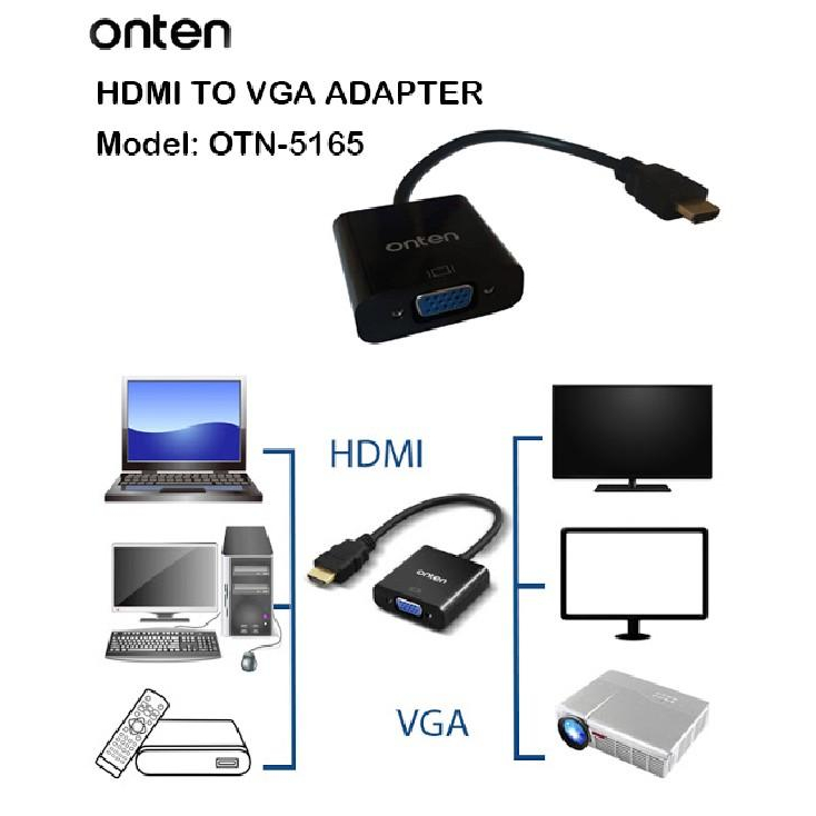 Converter HDMI TO VGA ONTEN (OTN-5165)