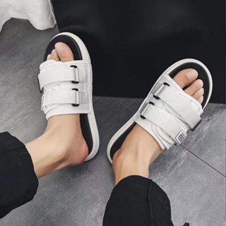 ⚡พร้อมส่ง⚡รองเท้าแตะคู่รัก ฤดูร้อน กันลื่น ใส่สบาย เวลโคร