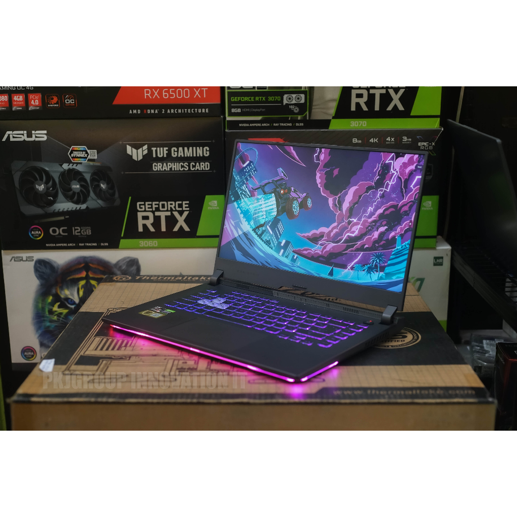 โน๊ตบุ๊คเล่นเกมมือสอง Asus ROG Strix GL543QE-HN131T R9 5900HX RAM16 GB SSD512 GB RTX3050Ti *ฝาถลอก