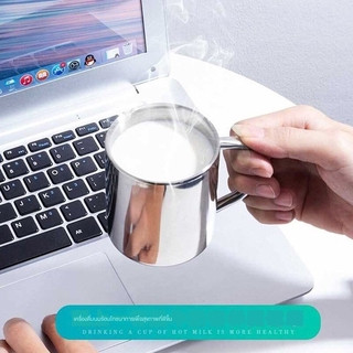 คุณภาพสูงสแตนเลสแก้วกาแฟแบบพกพาถ้วยน้ำ 220 ml Handle Coffee Mug Travel Camping