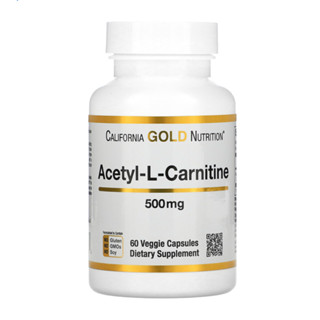 California Gold Nutrition Acetyl-L-Carnitine 500 mg 60 Veggie Capsules