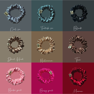 ยางรัดผม Scrunchies mini ยางรัดผมโดนัท ผ้า Satin Bella collection  มีมากกว่า20สี ไม่กินผม ไม่ตึงเกินไป พร้อมส่ง