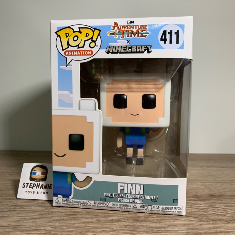 [Box 98%] Funko POP! Animation (CN) Adventure time Minecraft - Finn (411)
