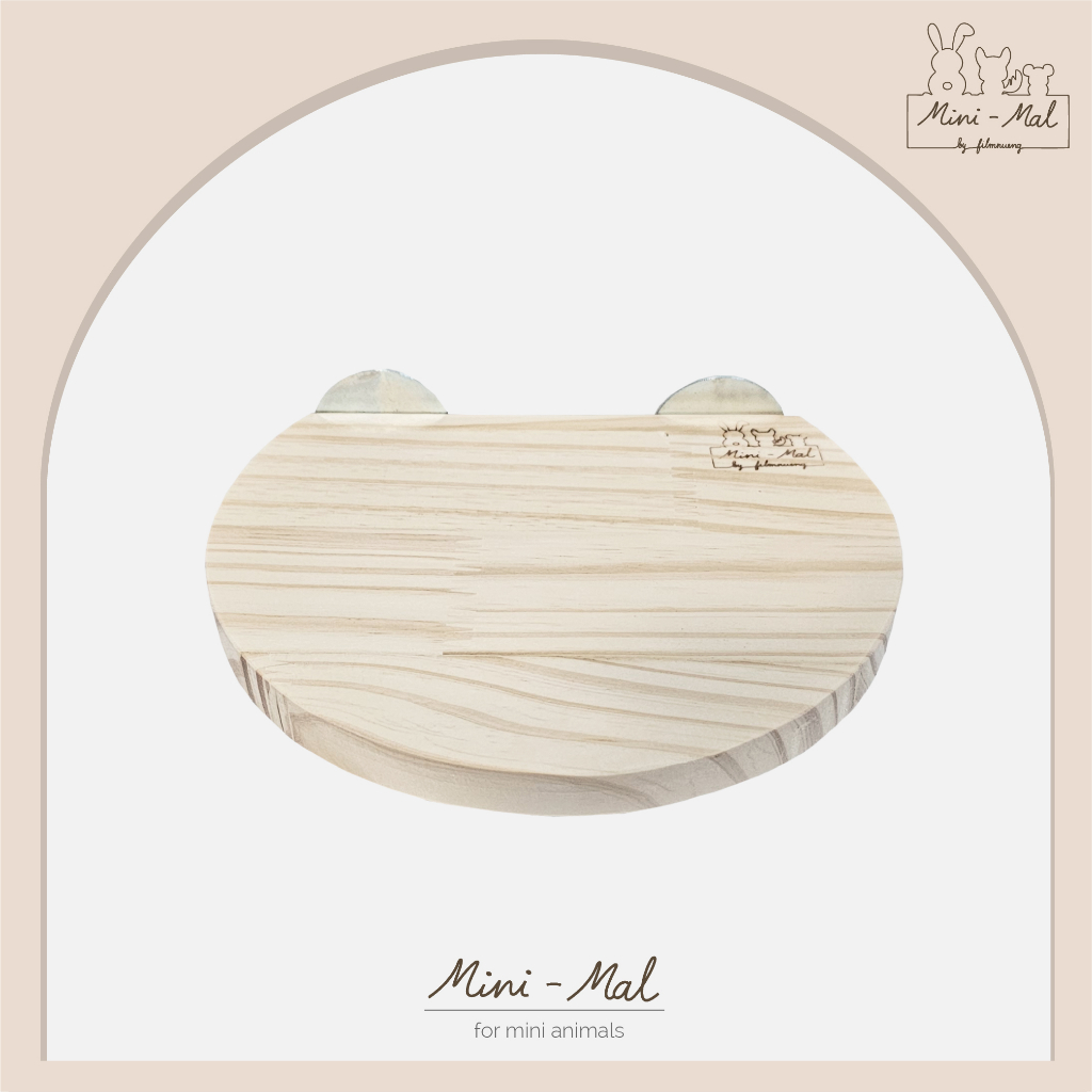 Mini-Mal by filmnueng | ชั้นไม้กระโดด ชั้นปีน แผ่นกลมขนาดใหญ่ สำหรับติดกรงสัตว์เล็ก ชั้นปีนชินชิลล่า กระรอก ชูการ์