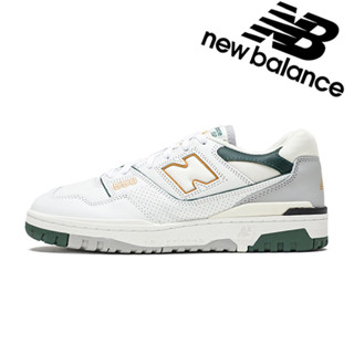 New Balance 550 ของแท้ 100% รองเท้าผ้าใบสีเขียวบานาน่าย้อนยุคต่ำสุด