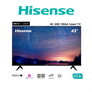 TV Hisense 43 นิ้ว 4K UHD VIDAA U5 Smart TV รุ่น 43E6H ประกันศูนย์3ปี