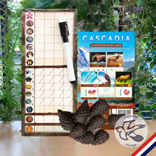 Cascadia EN KS Promo Cards / TH ภาษาไทย Premium Score Pad / 3D Pine Cone [Boardgame]