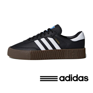 Adidas Originals Samba Rose Black White Gum รองเท้าผ้าใบสีดำและสีน้ำตาลน้ำหนักเบาสวมใส่ได้