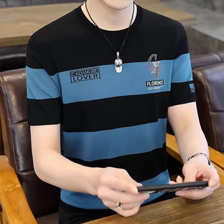 ใหม่ พร้อมส่งเสื้อยืดคอกลมแขนสั้นผู้ชาย ผ้านิ่มใส่สบายไม่ร้อน