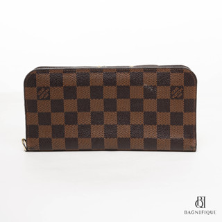 LV ZIPPY ORGANIZER LONG BROWN DAMIER DAMIER CANVAS GHW